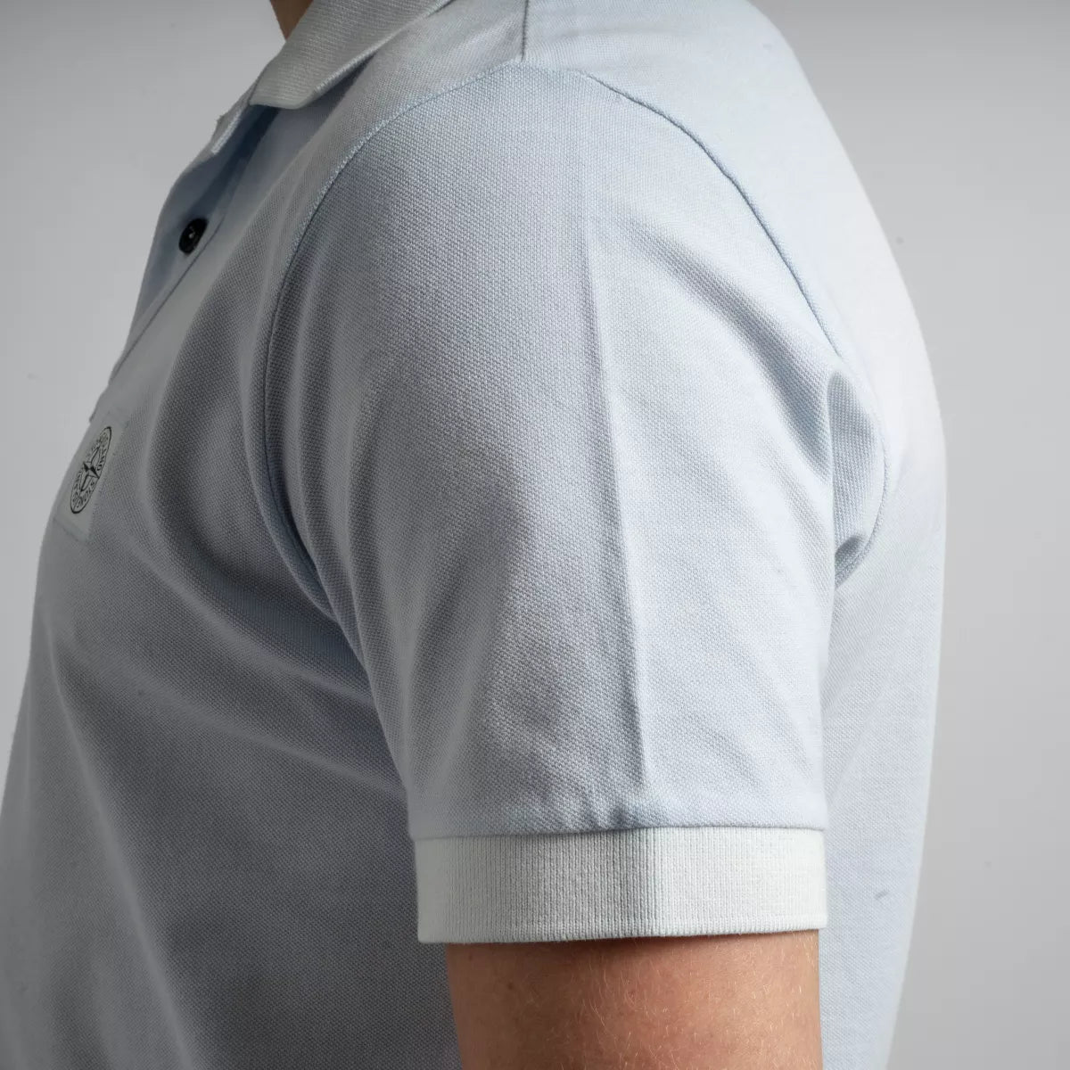 Stone Island Polo Hemelsblauw | Cotton Piqué