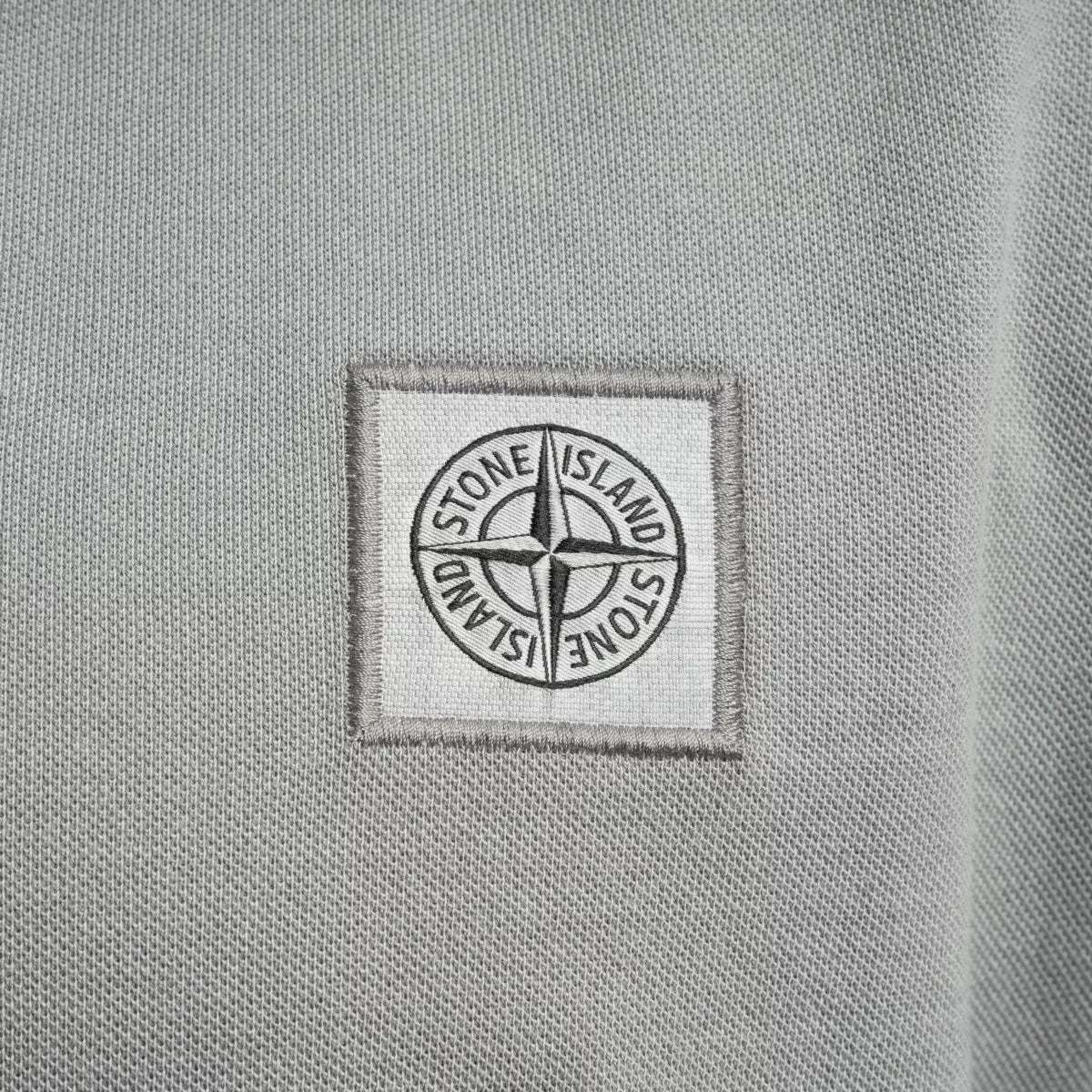 Stone Island Polo Lichtgrijs | Cotton Piqué