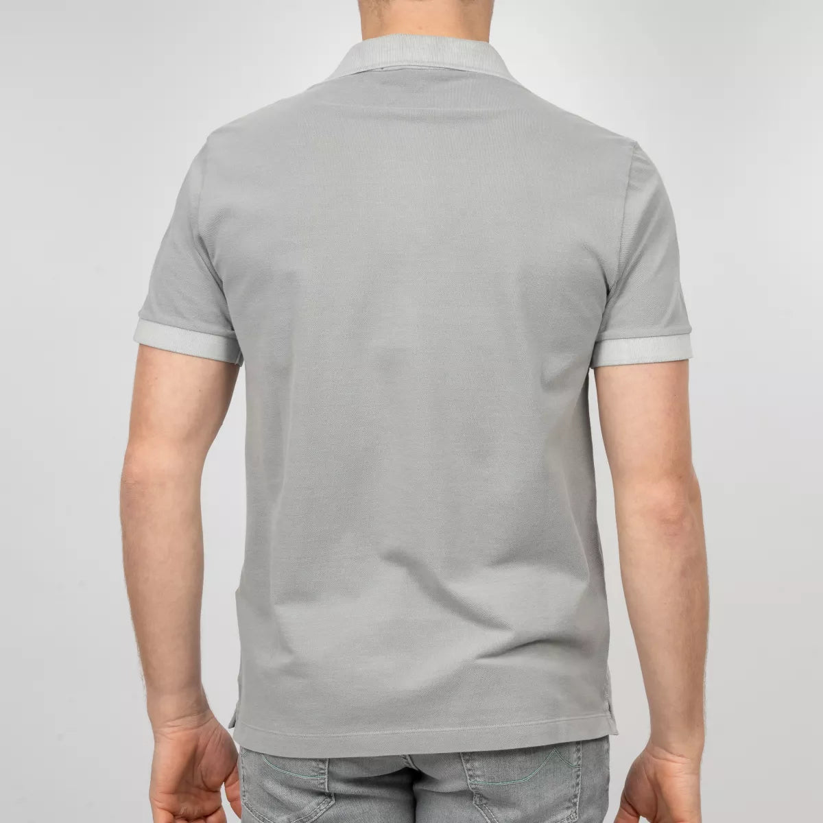 Stone Island Polo Lichtgrijs | Cotton Piqué