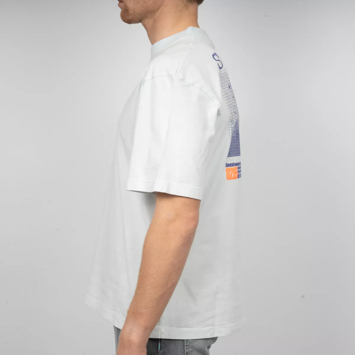 Stone Island Shirt met Backprint Hemelsblauw | Oversized