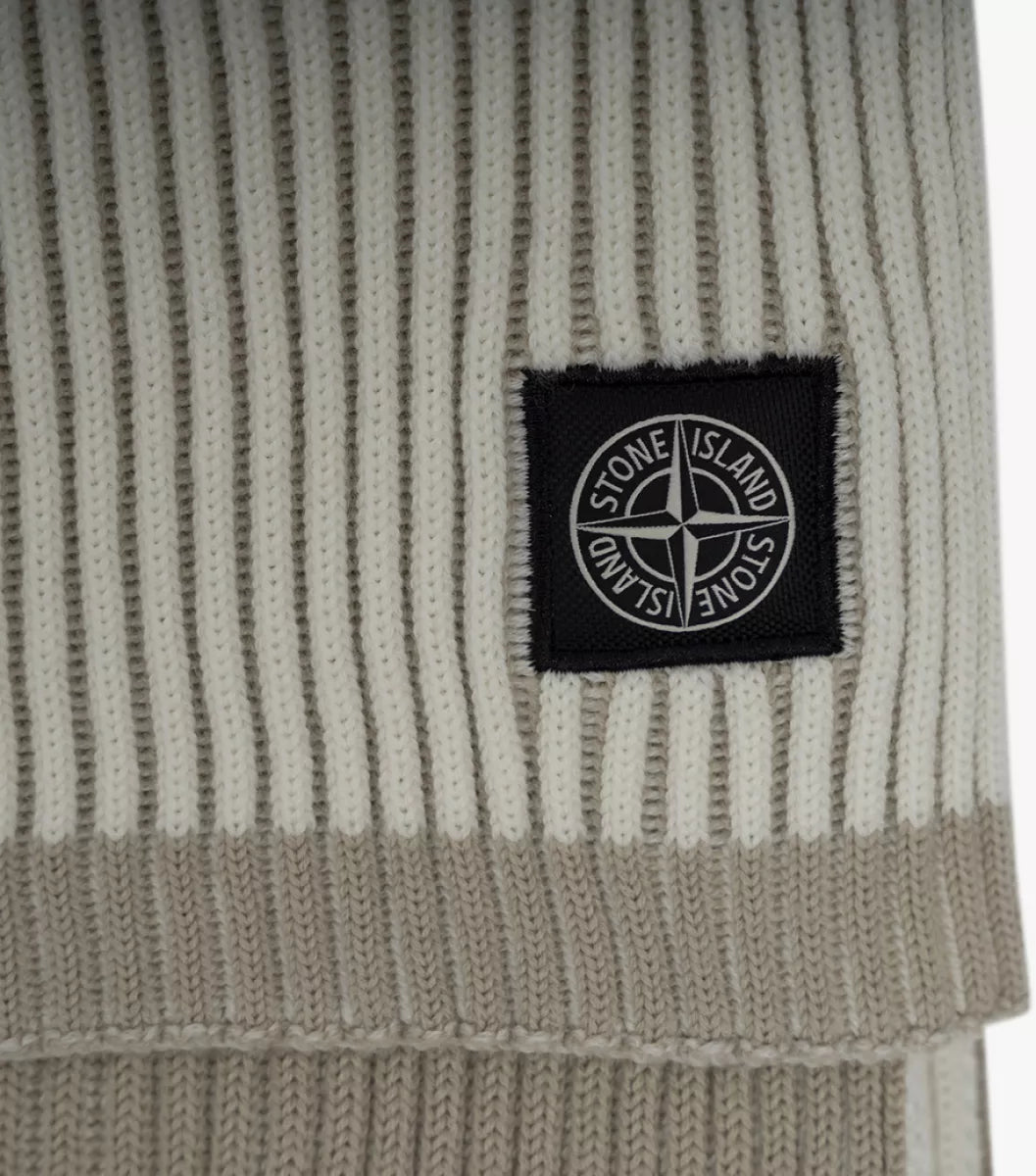 Stone Island Sjaal Wit | VANISÉ FULL RIB RWS WOOL