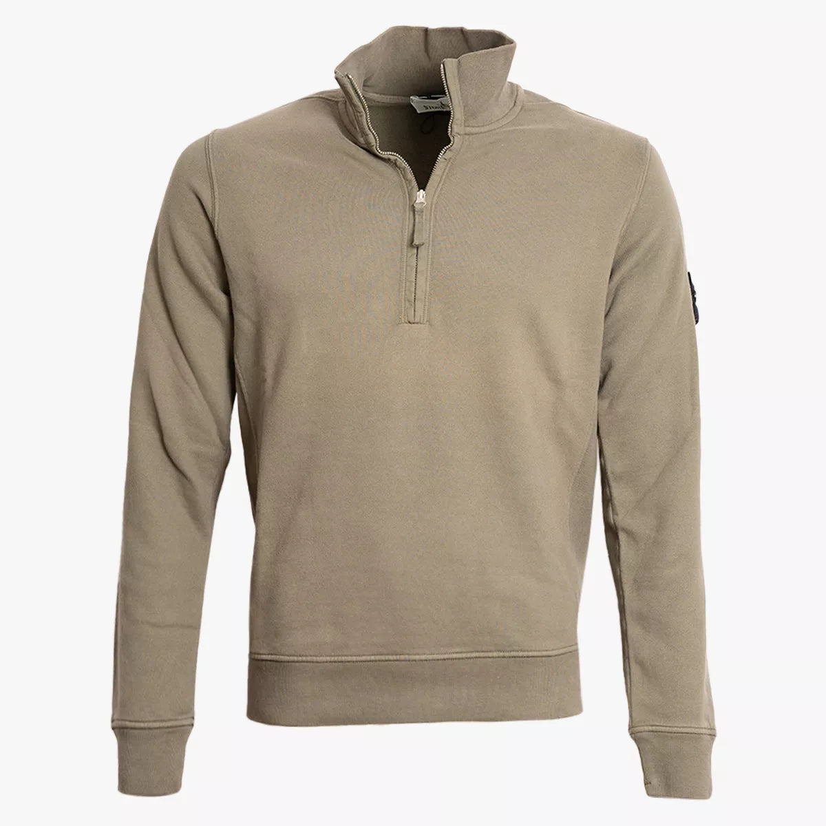 Stone Island Trui met rits bruin | BRUSHED ORGANIC COTTON FLEECE