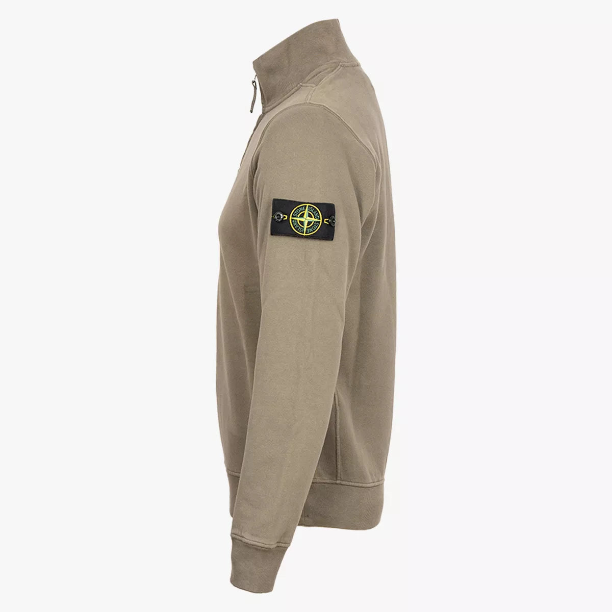 Stone Island Trui met rits bruin | BRUSHED ORGANIC COTTON FLEECE