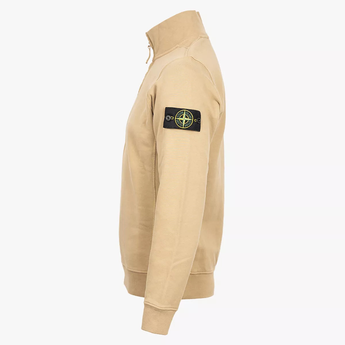 Stone Island Trui met rits zand | BRUSHED ORGANIC COTTON FLEECE