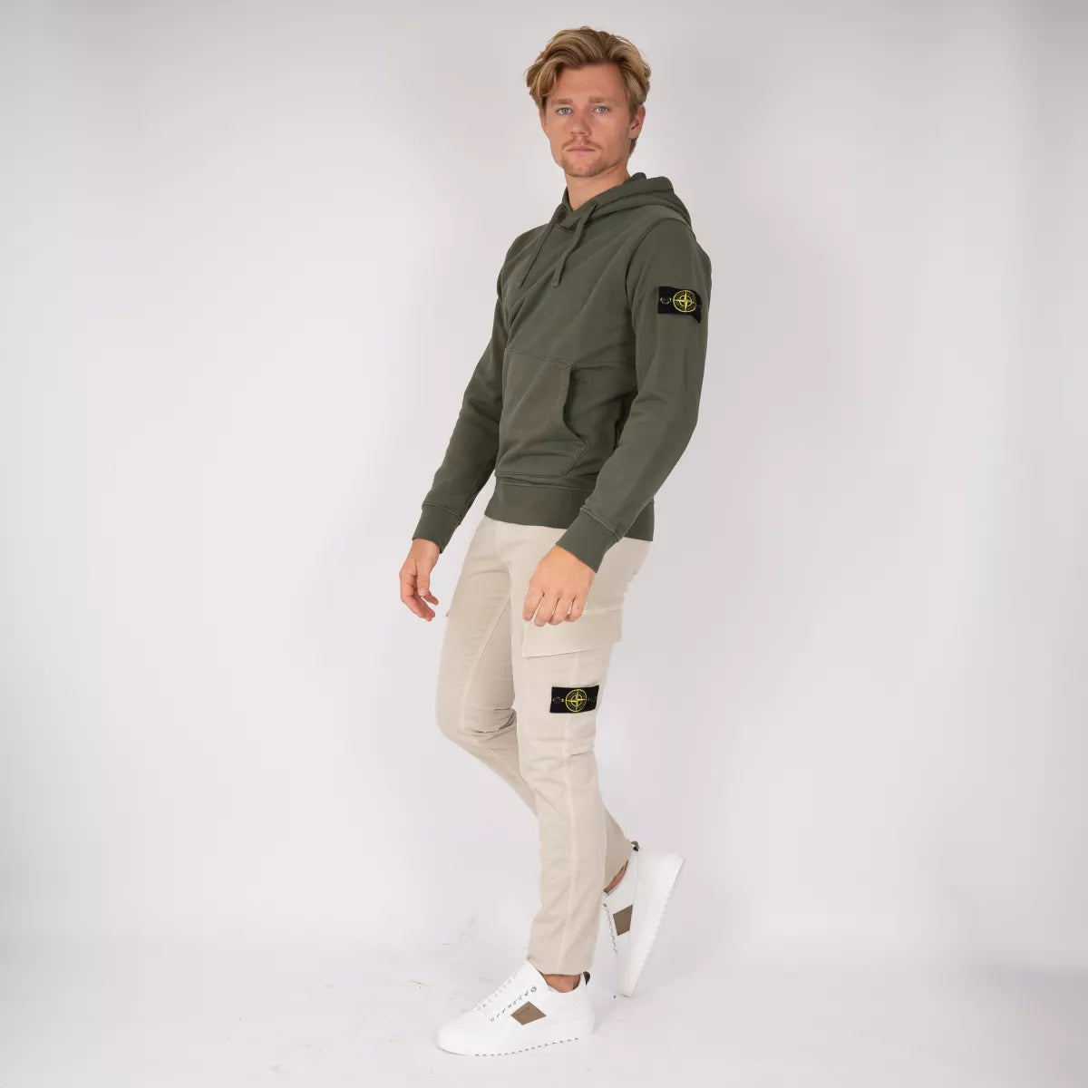 Stone Island cargopants off-white | 301L1 STRETCH BROKEN TWILL