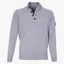 Stone Island gebreide half zip trui met knopen grijs | 540A3 LAMBSWOOL