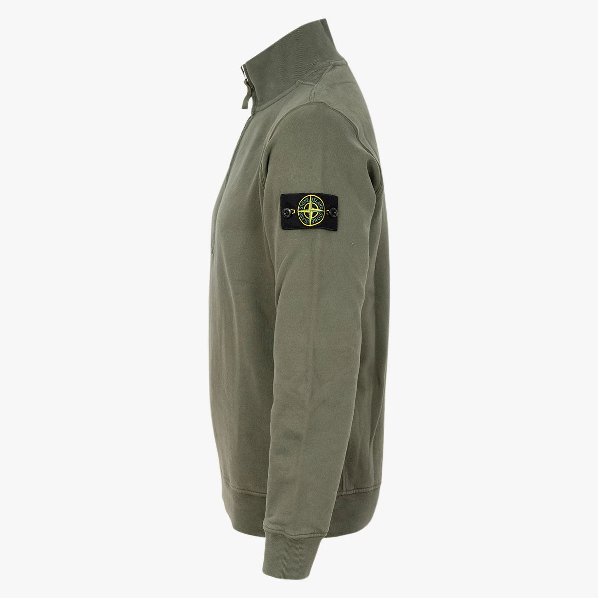 Stone Island half zip trui donkergroen | 63420 BRUSHED ORGANIC COTTON FLEECE