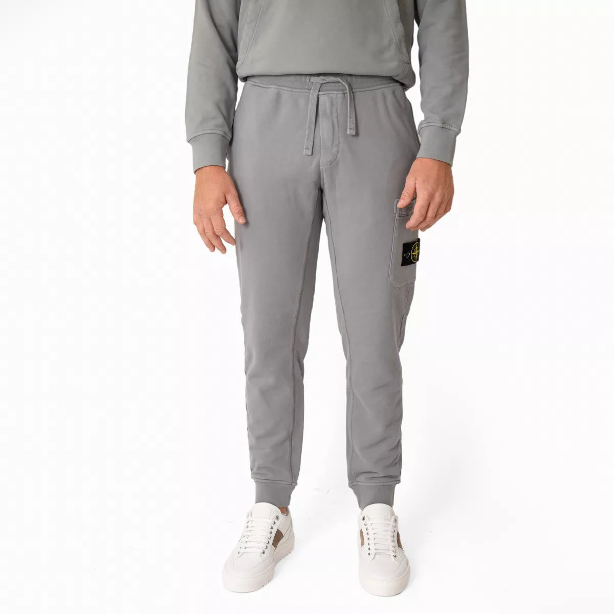 Stone Island joggingbroek grijs | 64551 COTTON FLEECE