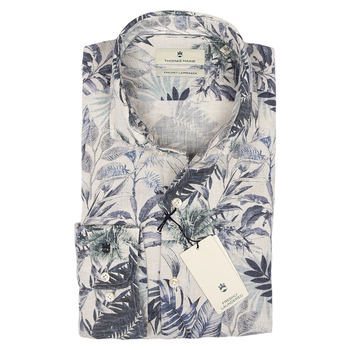 Thomas Maine Linnen Overhemd | Tropical print