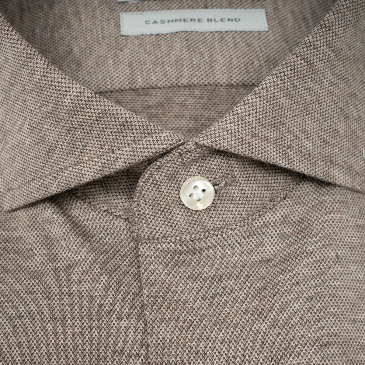 Thomas Maine Overhemd Beige | Cashmere Blend