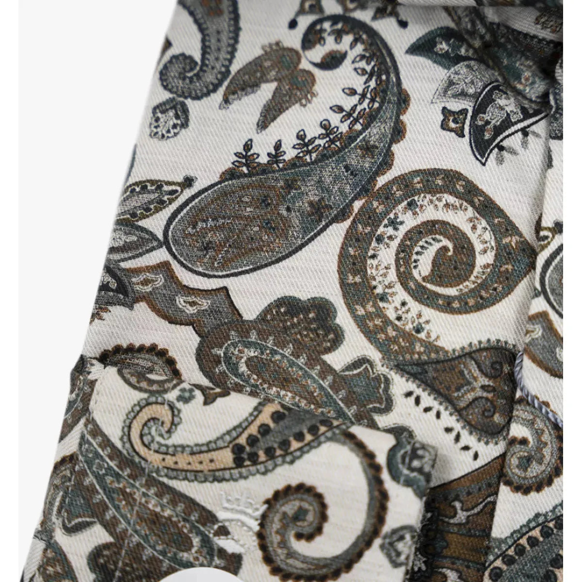 Thomas Maine Overhemd Creme Paisley-print