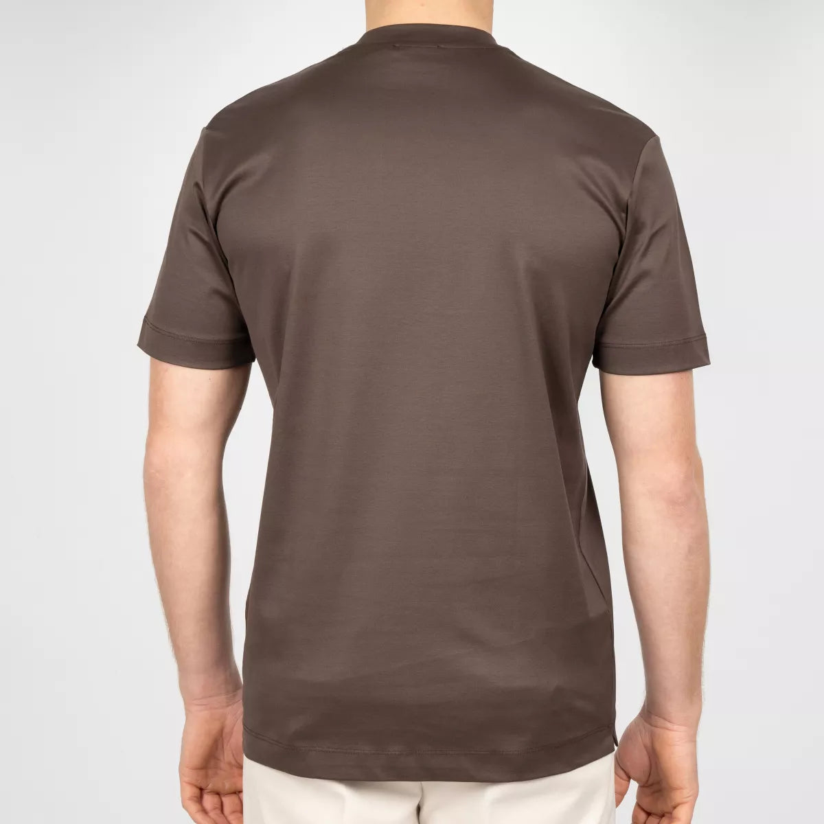 Valenza T-Shirt Bruin | Interlock Supima Cotton