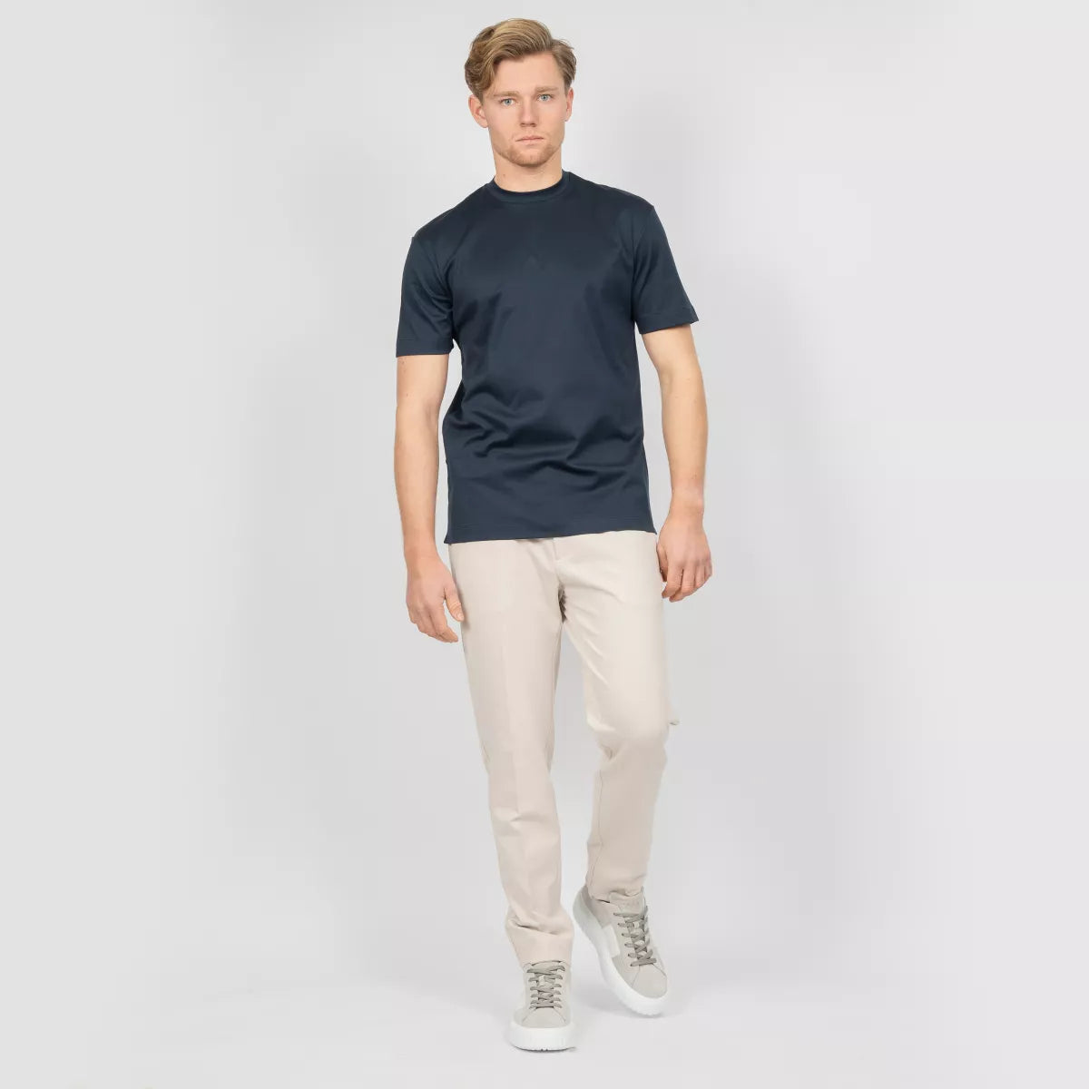 Valenza T-Shirt Donkerblauw | Interlock Supima Cotton