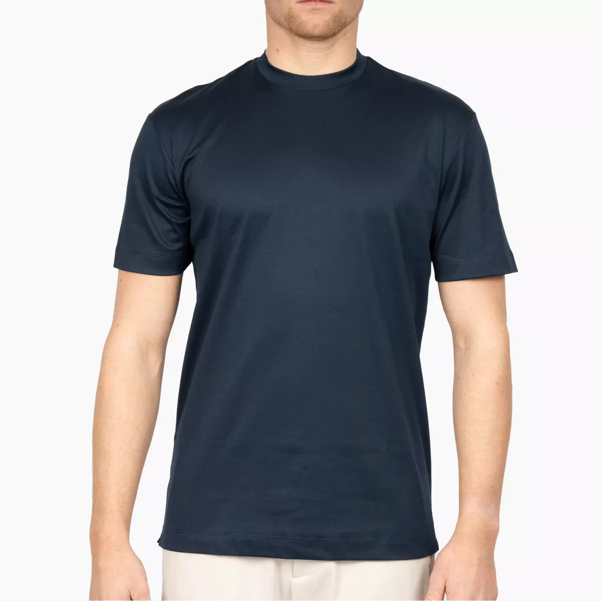 Valenza T-Shirt Donkerblauw | Interlock Supima Cotton