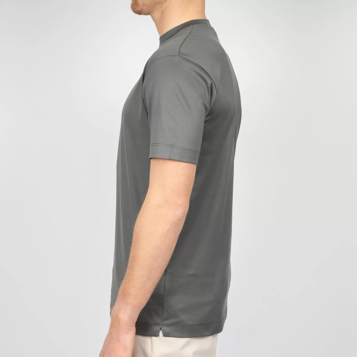 Valenza T-Shirt Donkergrijs | Interlock Supima Cotton