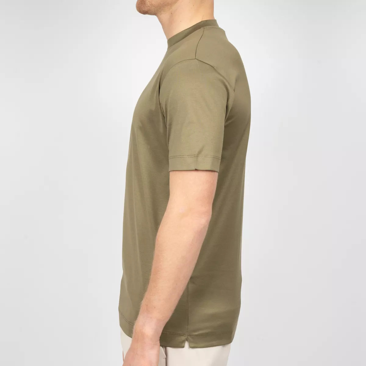 Valenza T-Shirt Legergroen | Interlock Supima Cotton