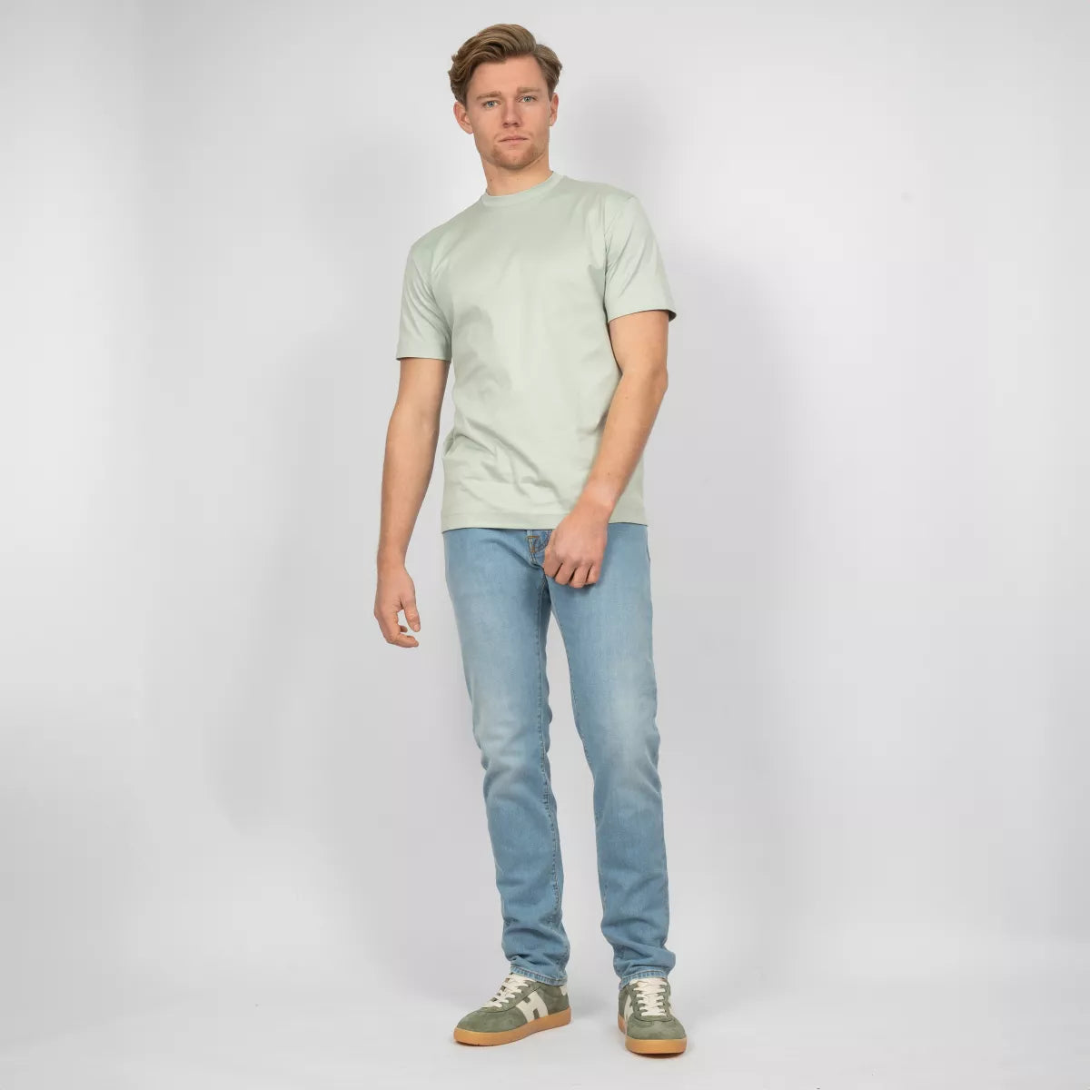 Valenza T-Shirt Lichtgroen | Interlock Supima Cotton