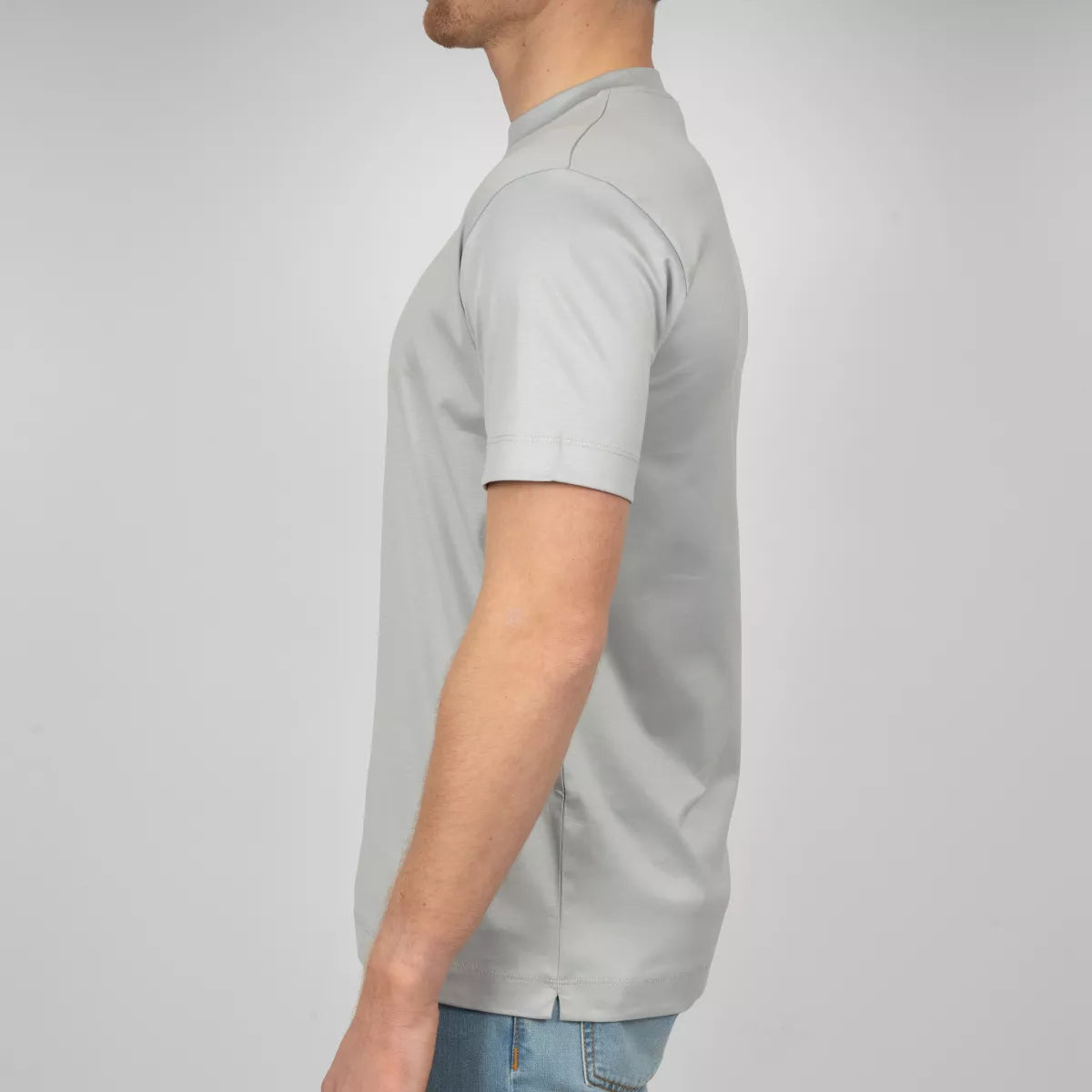 Valenza T-Shirt Marmer Grijs | Interlock Supima Cotton