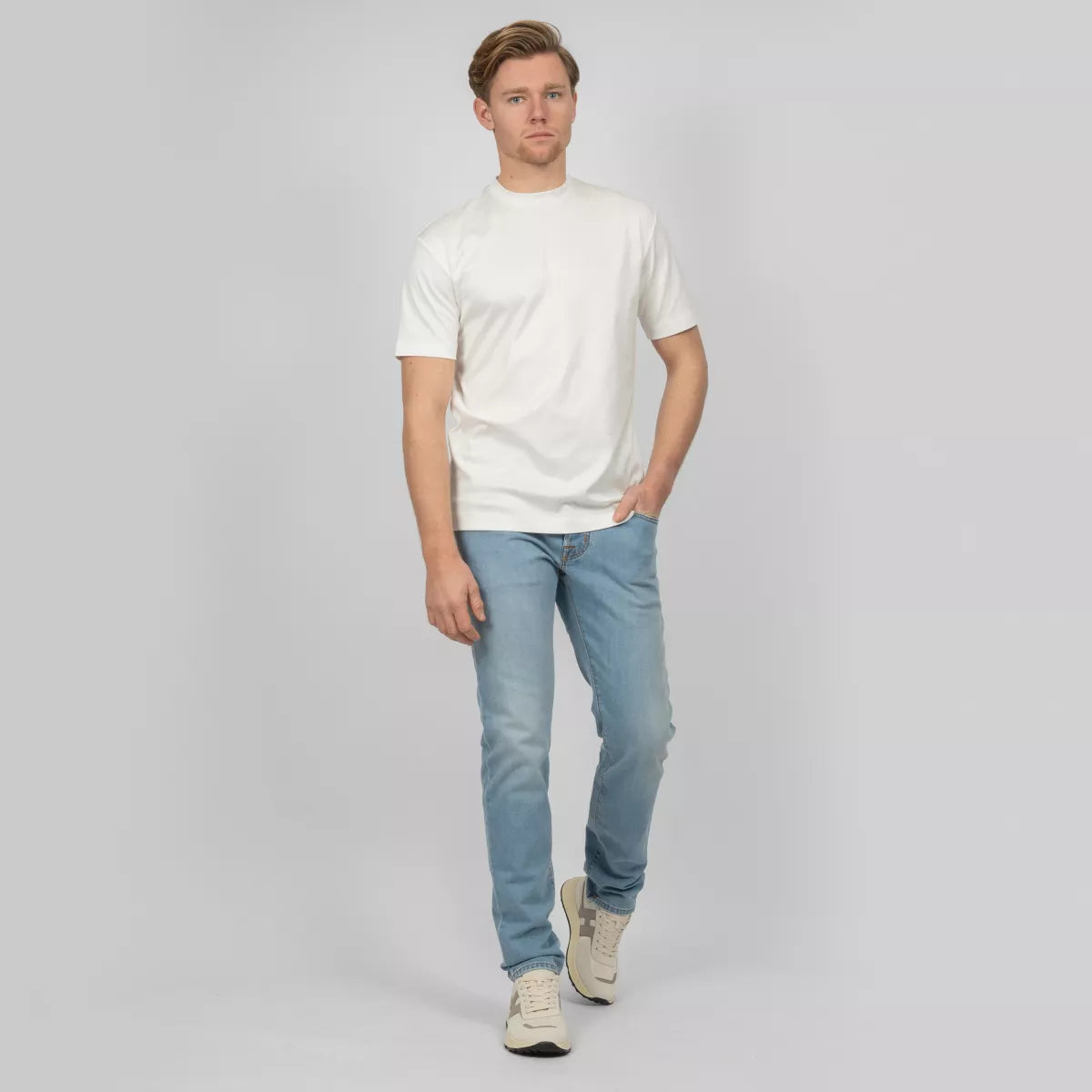 Valenza T-Shirt Off-White | Interlock Supima Cotton