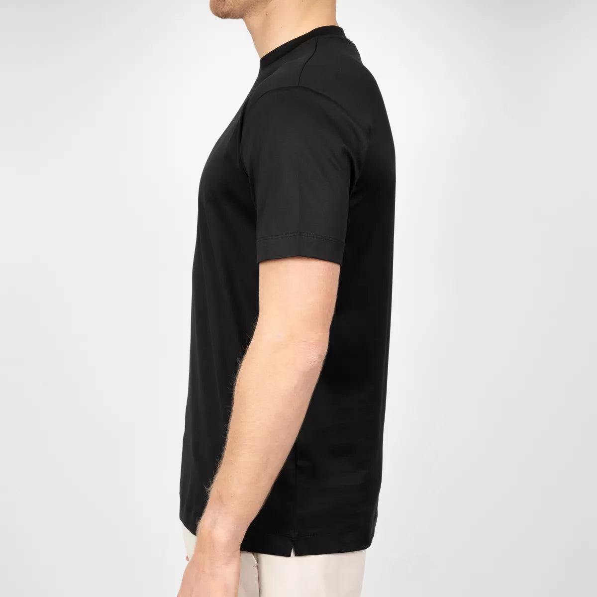 Valenza T-Shirt Zwart | Interlock Supima Cotton