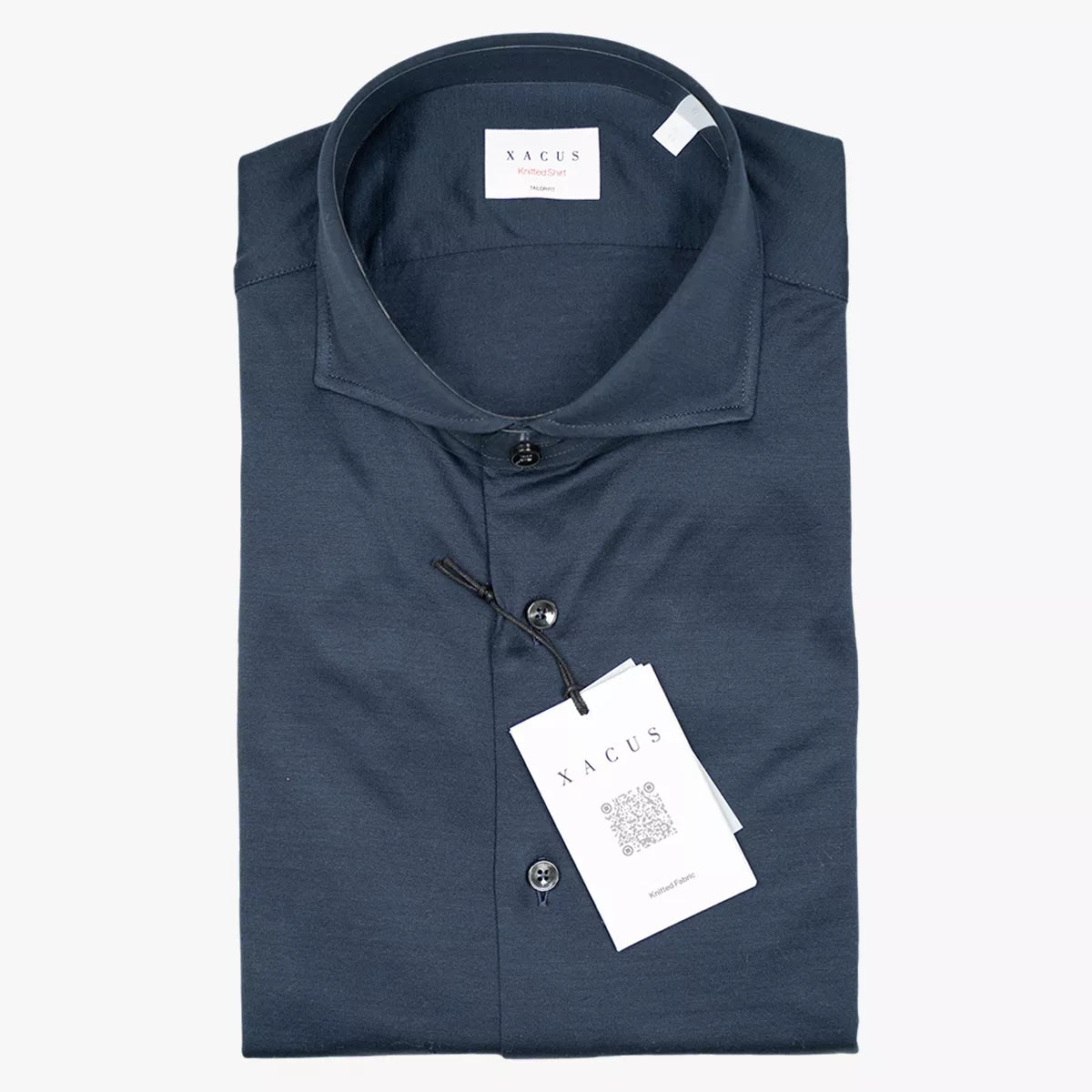 Xacus Overhemd Donkerblauw | Knitted Shirt