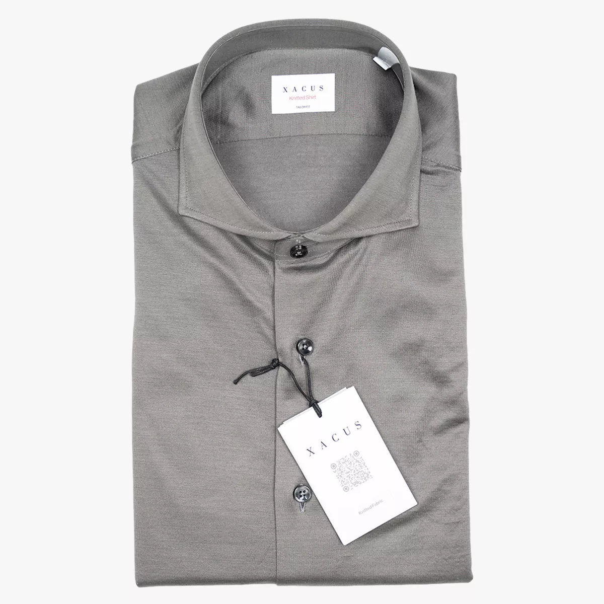 Xacus Overhemd Grijs | Knitted Shirt