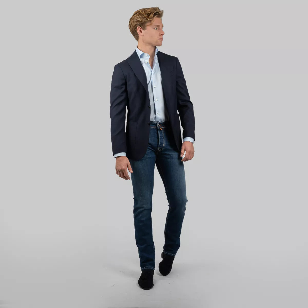 Xacus Overhemd Lichtblauw | Travel Shirt