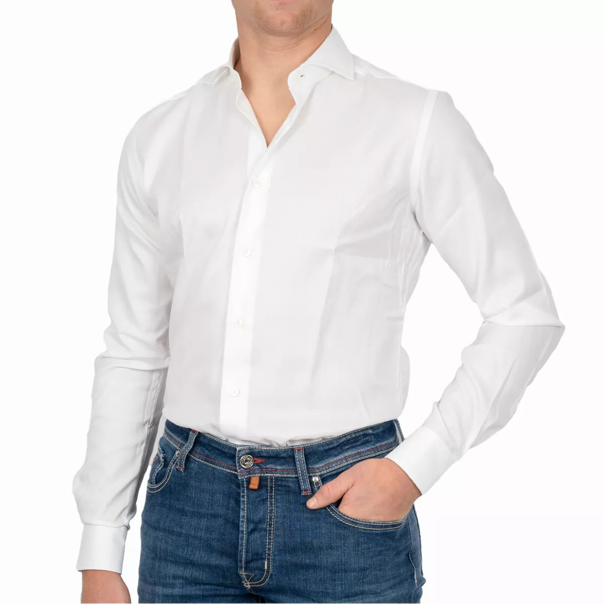 Xacus Overhemd Wit Oxford | Travel Shirt