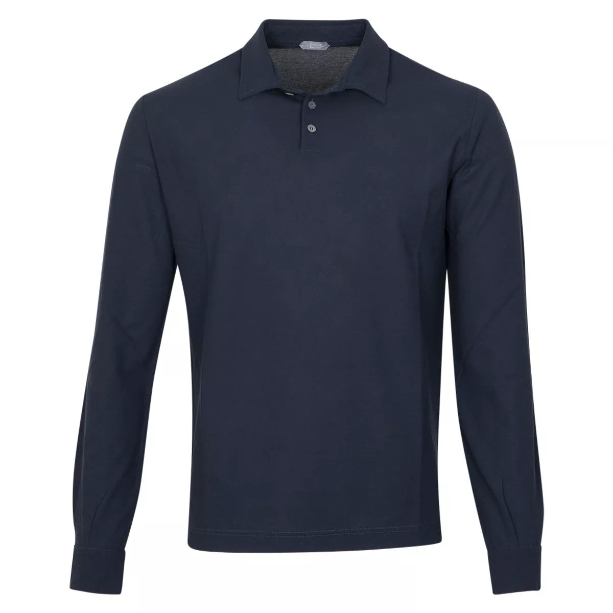 Zanone Polo lange mouw donkerblauw | Ice cotton