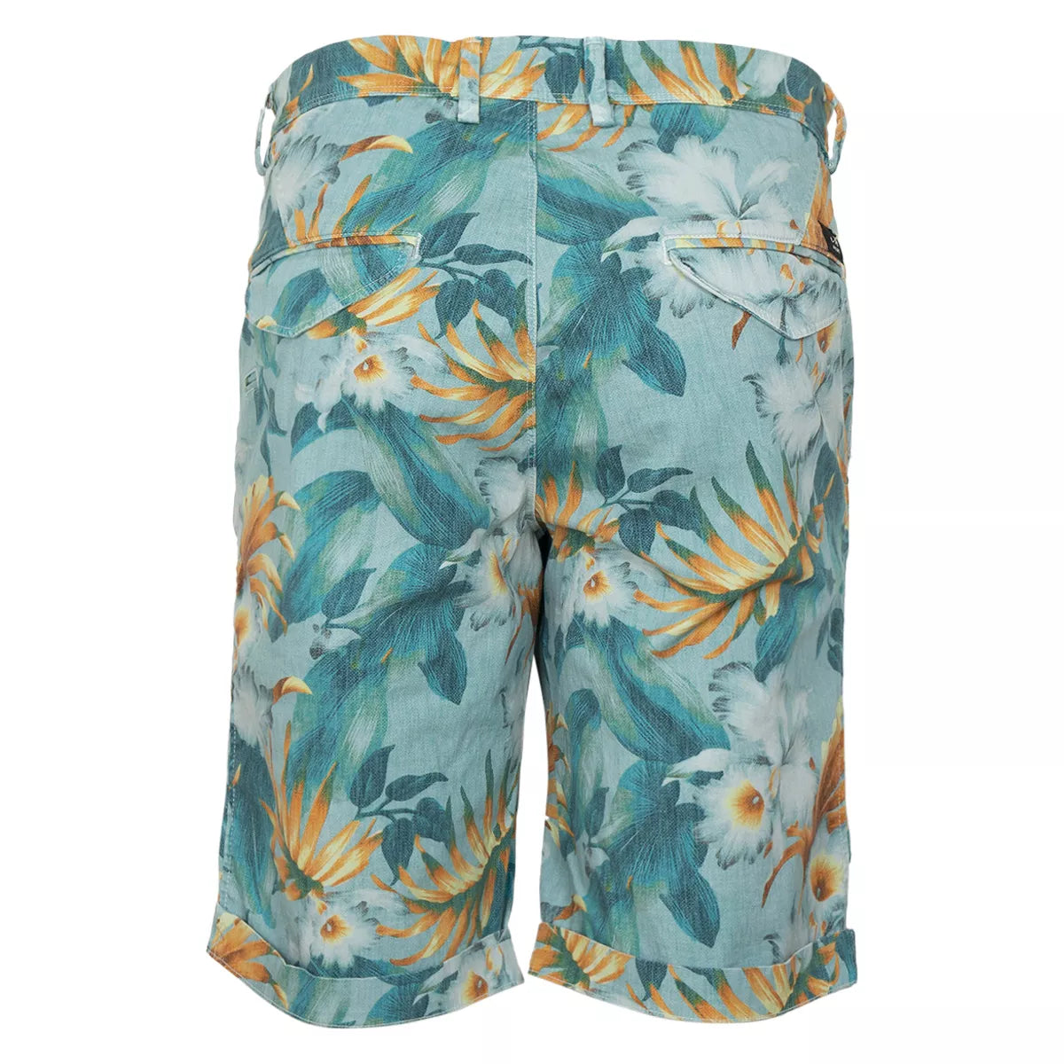 Mason's Short blauw met tropische print