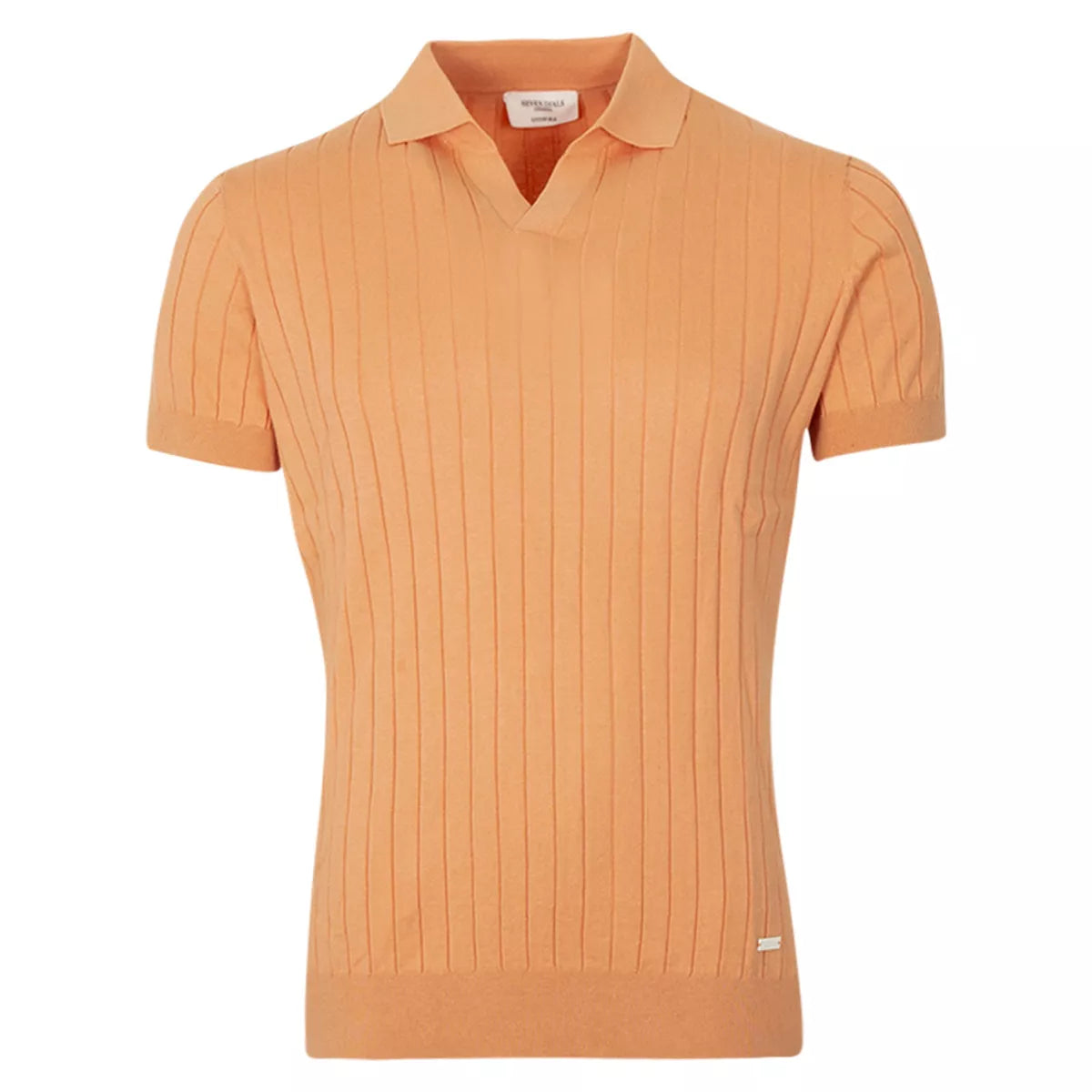 SEVEN DIALS Westen knitted polo koraal