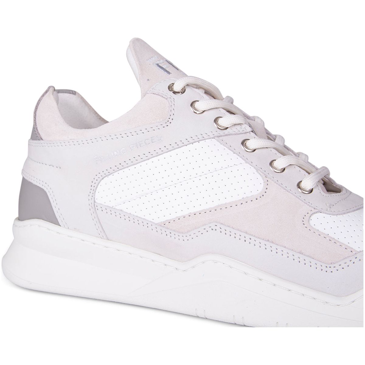 Filling Pieces Sneaker grijs met wit | Low Top Ghost Paneled